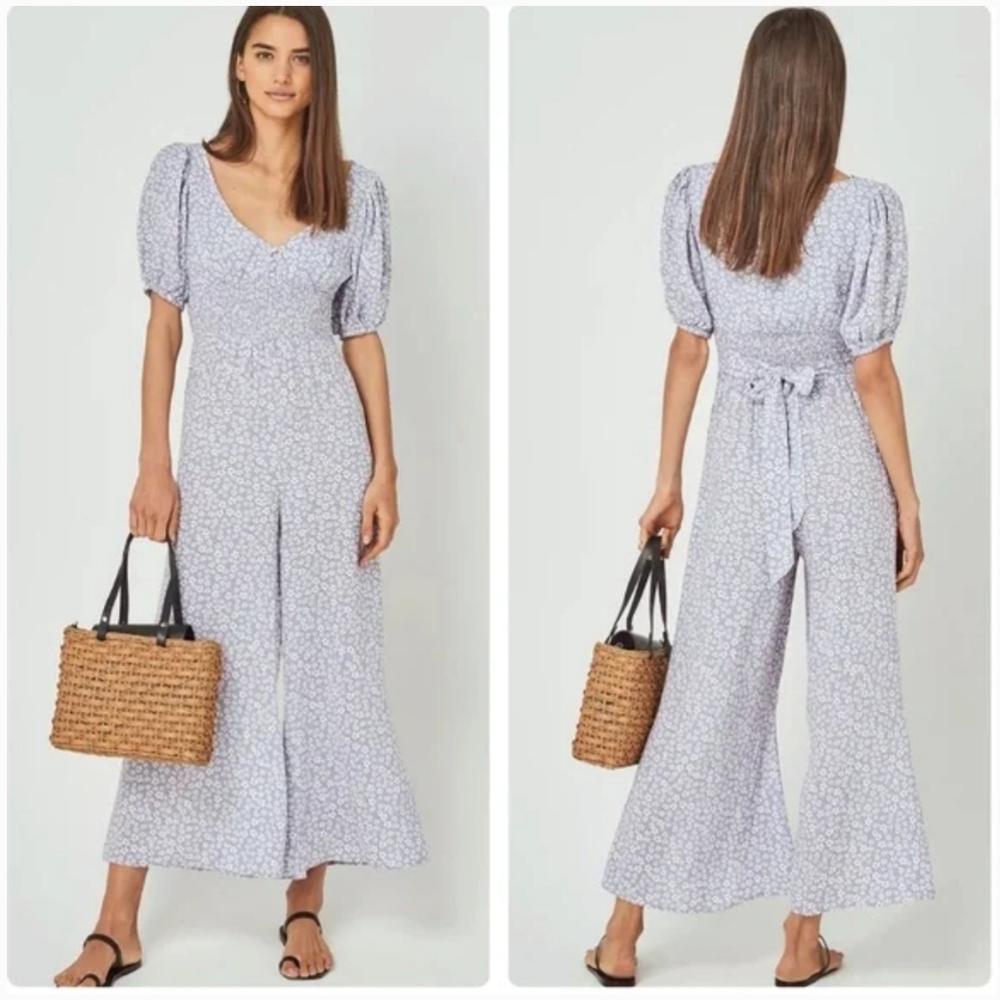 Auguste The Label Ditsy Floral Jumpsuit Size 12 Dean Juliette Wide Leg